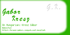 gabor kresz business card